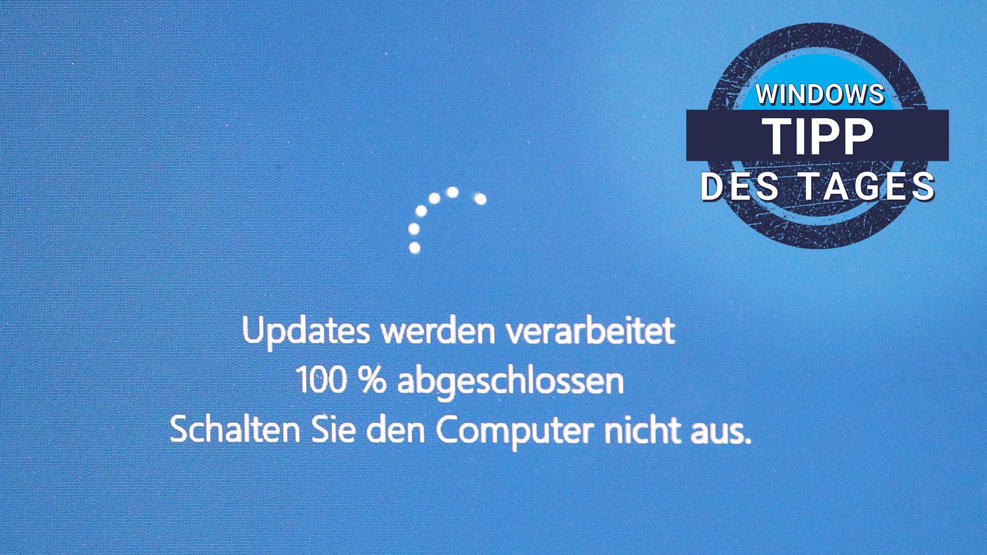 Ein Windows-10-Rechner wird aktualisiert: Die Update-Installation kann einige Zeit in Anspruch nehmen.