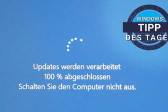 Ein Windows-10-Rechner wird aktualisiert: Die Update-Installation kann einige Zeit in Anspruch nehmen.