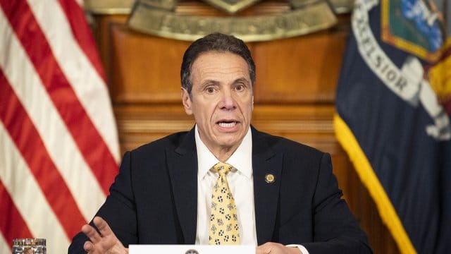Andrew Cuomo, Gouverneur von New York, zeigt sich zuversichtlich. Andrew Cuomo, Gouverneur von New York, zeigt sich zuversichtlich.