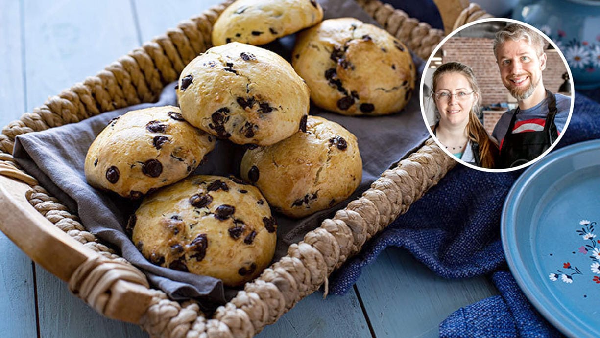 Schokobrötchen: Sie gelingen auch ganz ohne Hefe.