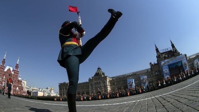 Probe für die Militärparade zum Tag des Sieges im vergangenen Jahr. Probe für die Militärparade zum Tag des Sieges im vergangenen Jahr.