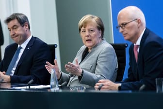 Bundeskanzlerin Angela Merkel bei einer Pressekonferenz zur aktuellen Corona-Lage in Deutschland: Bei einem Videogespräch der G7-Staats- und Regierungschefs hat sich Merkel hinter die WHO gestellt.