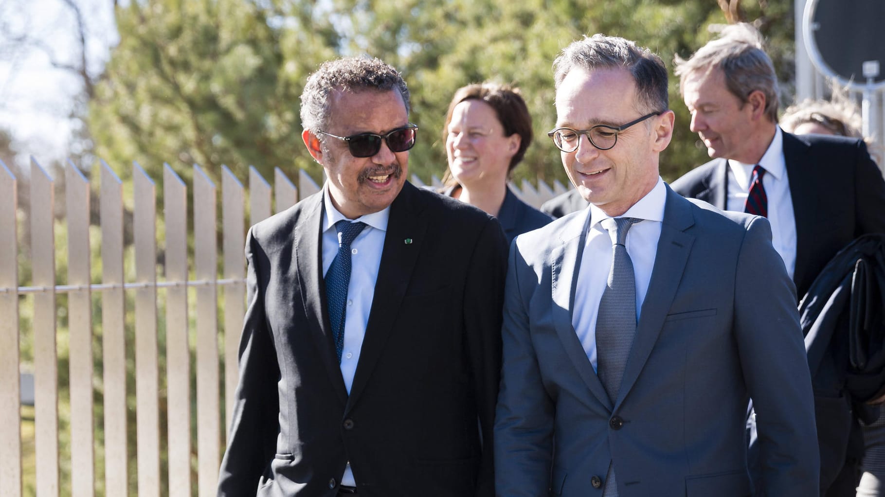 WHO-Generaldirektor Tedros Adhanom Ghebreyesus und Bundesaußenminister Heiko Maas: Beide trafen sich bereits im Februar zu einem Gespräch in Genf.