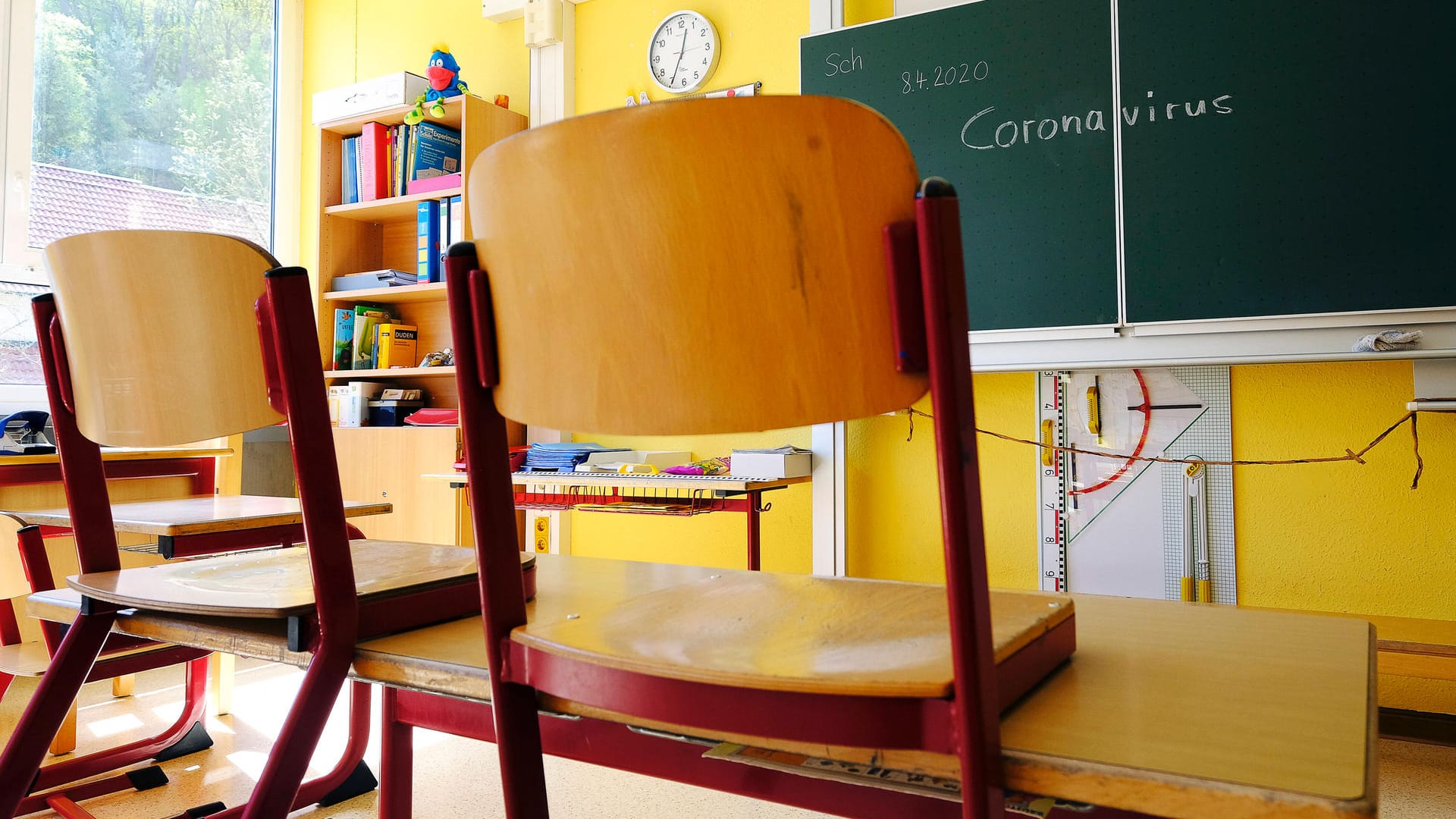 Leeres Klassenzimmer in Rheinland-Pfalz