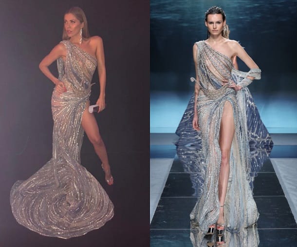 Victoria Swarovski trägt ein Kleid von Designer Ziad Nakad.