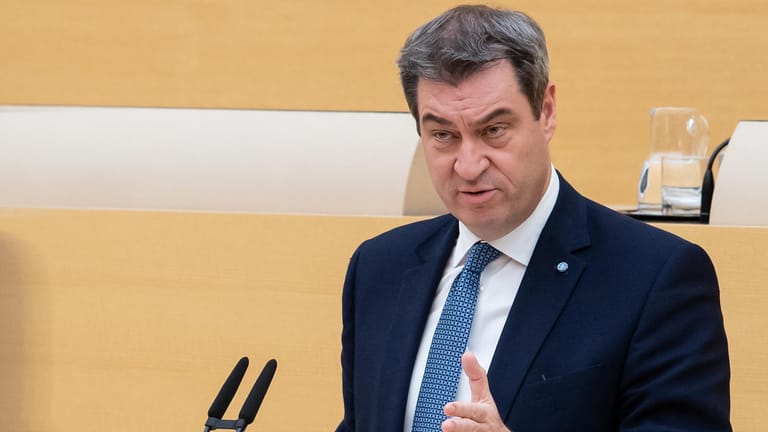 Der bayerische Ministerpräsident Markus Söder: Im Landtag hält er seine zweite Regierungserklärung zur Corona-Lage.