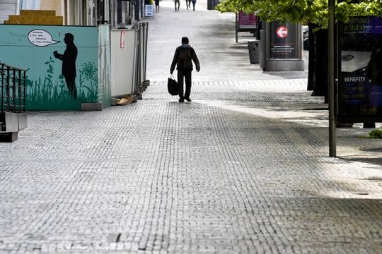 Der fast menschenleere Wenzelsplatz.
