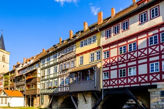 Die berühmte Krämerbrücke in Erfurt