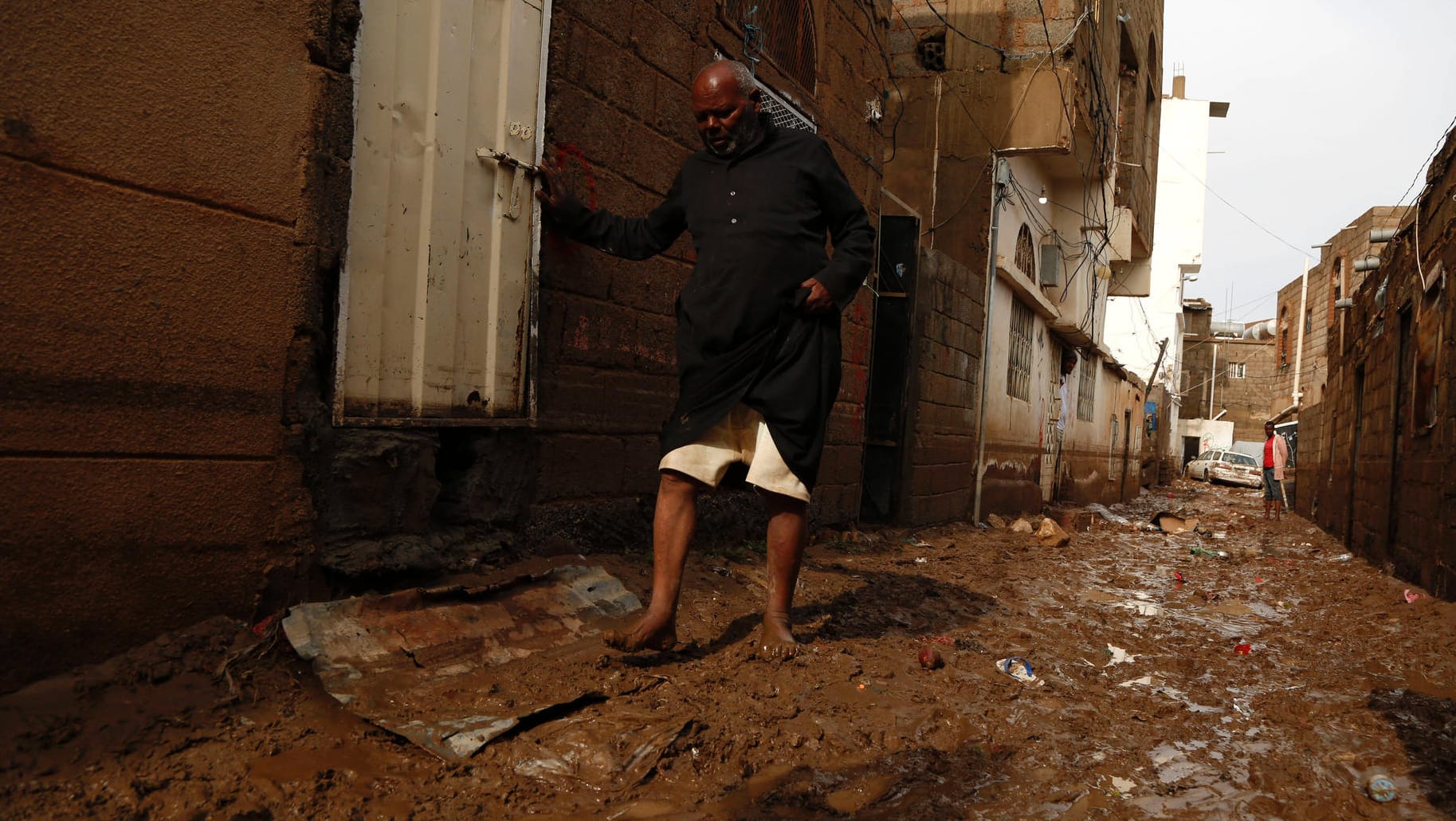 Jemens Hauptstadt Sanaa: Unwetter und Überschwemmungen haben die Stadt schwer getroffen.