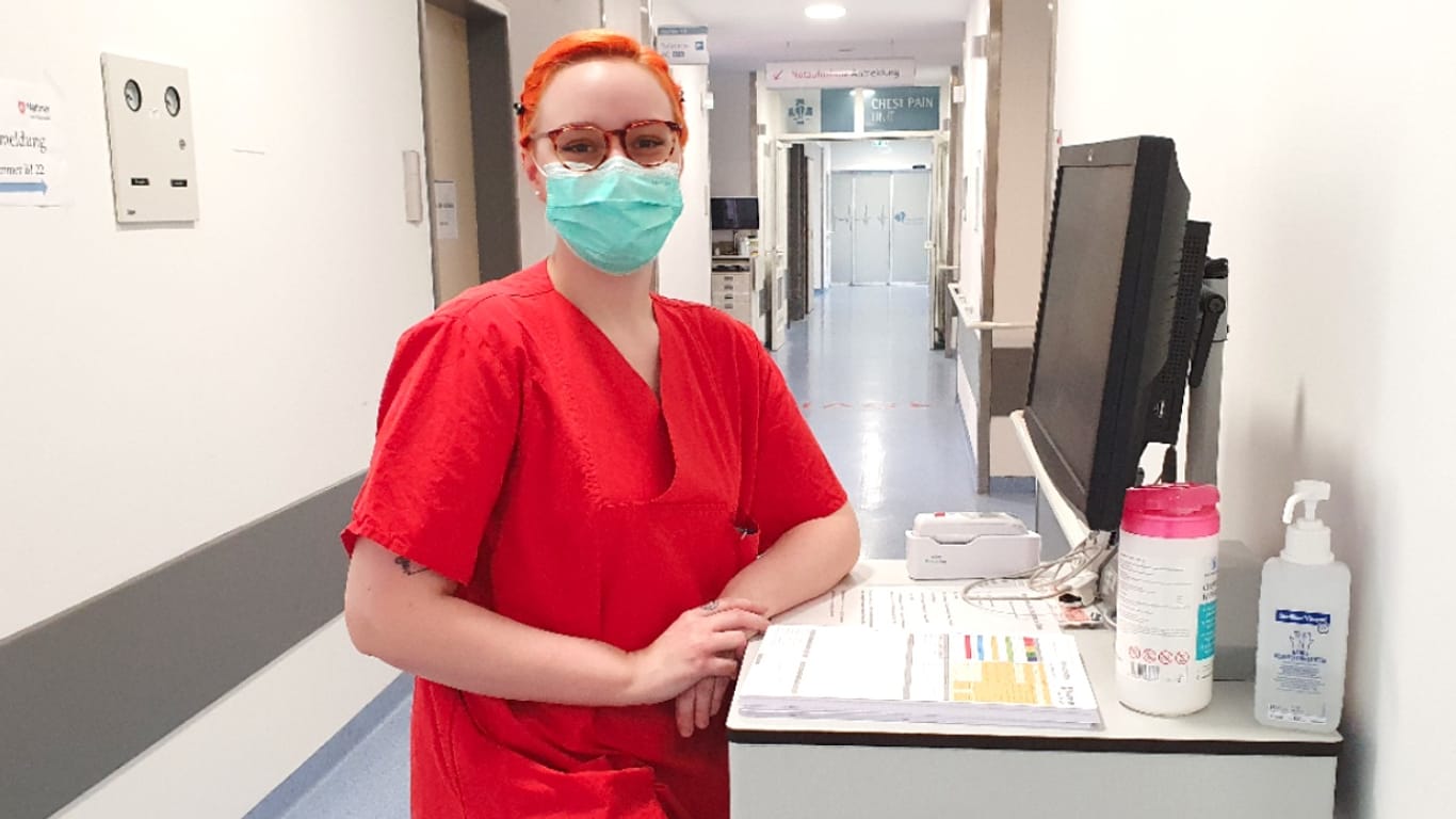 Lara-Sophie Grellner: Die 23-Jährige ist im dritten Lehrjahr zur Gesundheits- und Krankenpflegerin.