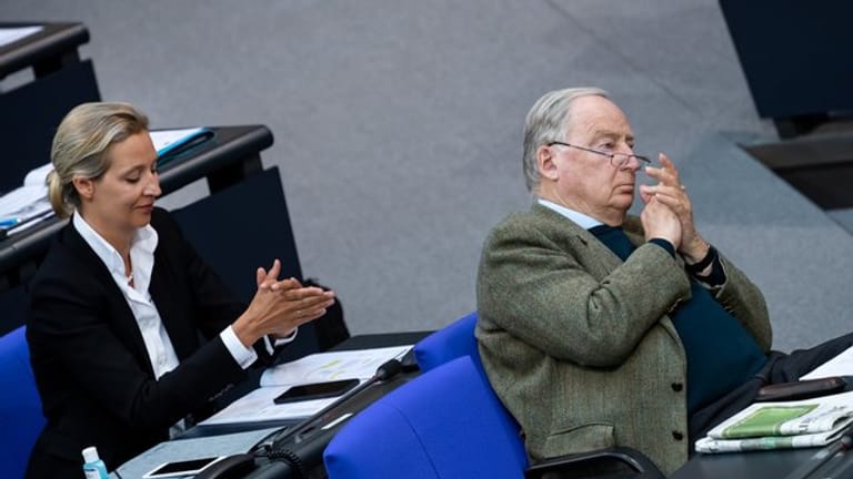 Alexander Gauland, Vorsitzender der AfD-Bundestagsfraktion, während der Plenarsitzung des Deutschen Bundestages.