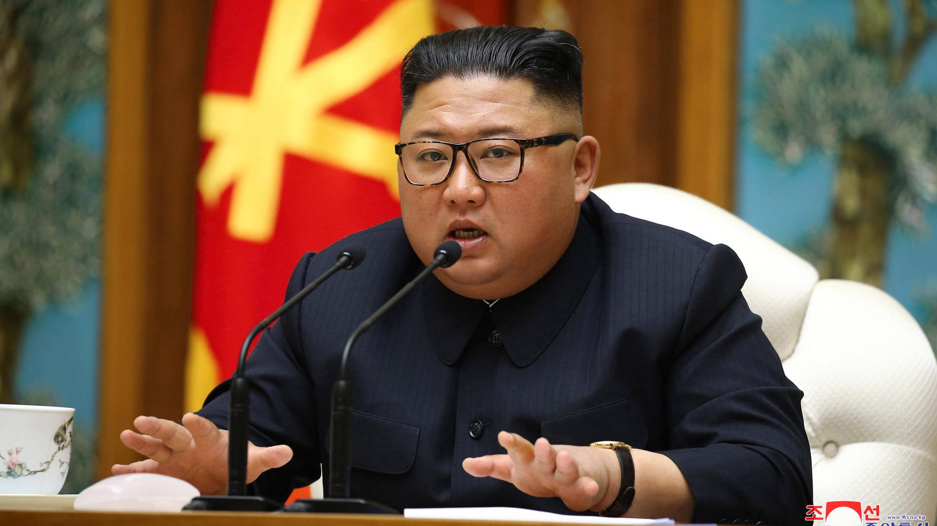 Kim Jong Un: Es gibt Gerüchte, dass der nordkoreanische Machthaber nach Herzkreislaufproblemen operiert werden musste (Archivbild). Kim Jong Un: Es gibt Gerüchte, dass der nordkoreanische Machthaber nach Herzkreislaufproblemen operiert werden musste (Archivbild).