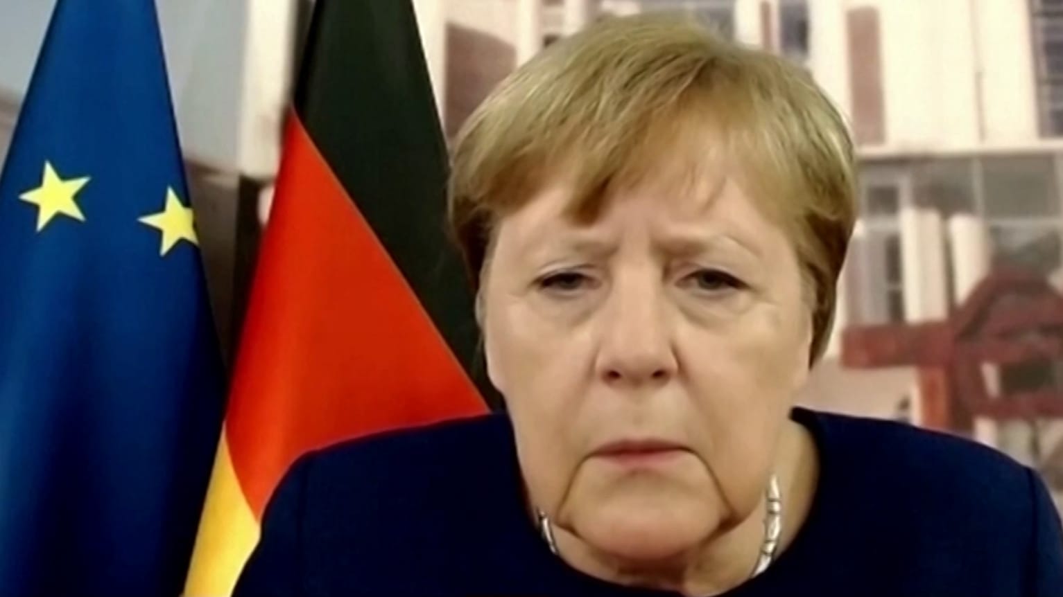 Technik-Panne: Bei einer Videokonferenz mit der WHO hatte Bundeskanzlerin Angela Merkel zunächst zu kämpfen.