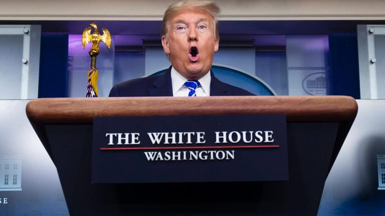 US-Präsident Trump: Der 73-Jährige hat seine Auftritte auf den Pressekonferenzen des Weißen Hauses infrage gestellt.