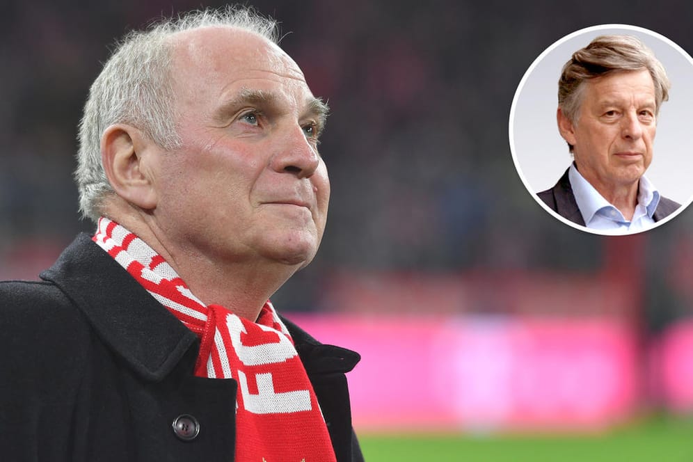 Uli Hoeneß: Der Ehrenpräsident von Bayern München hält Fußball für "lebensnotwendig", voreilige Lockerungen in anderen Branchen kritisiert er hingegen. (Archivbild)