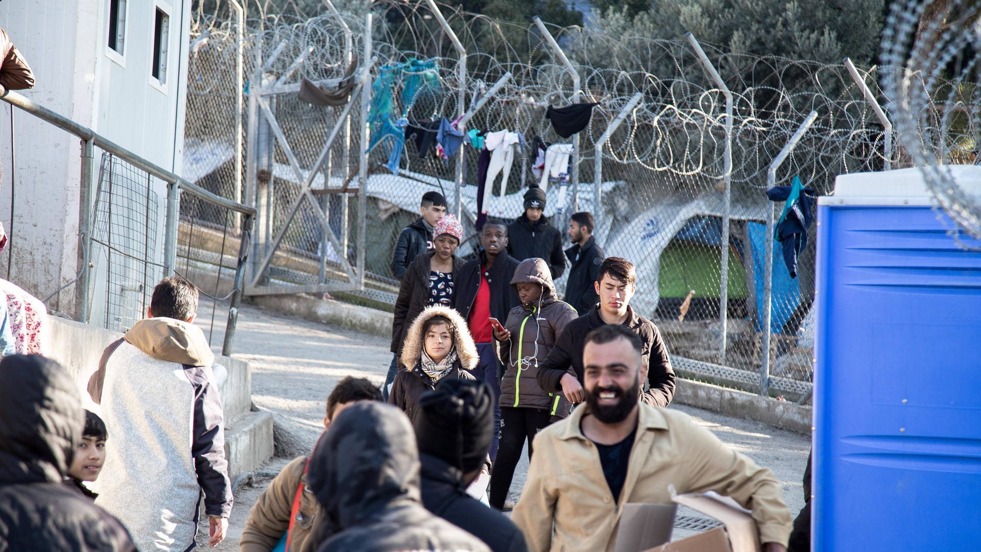 Bewohner im Flüchtlingslager auf der Insel Samos: In dem Camp leben rund zehnmal mehr Menschen als vorgesehen. (Archivbild)