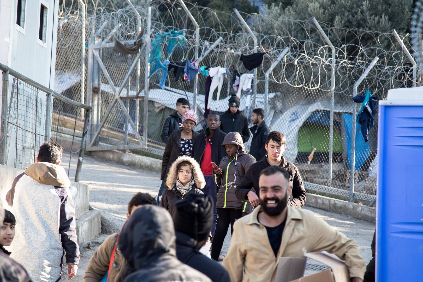 Bewohner im Flüchtlingslager auf der Insel Samos: In dem Camp leben rund zehnmal mehr Menschen als vorgesehen. (Archivbild)