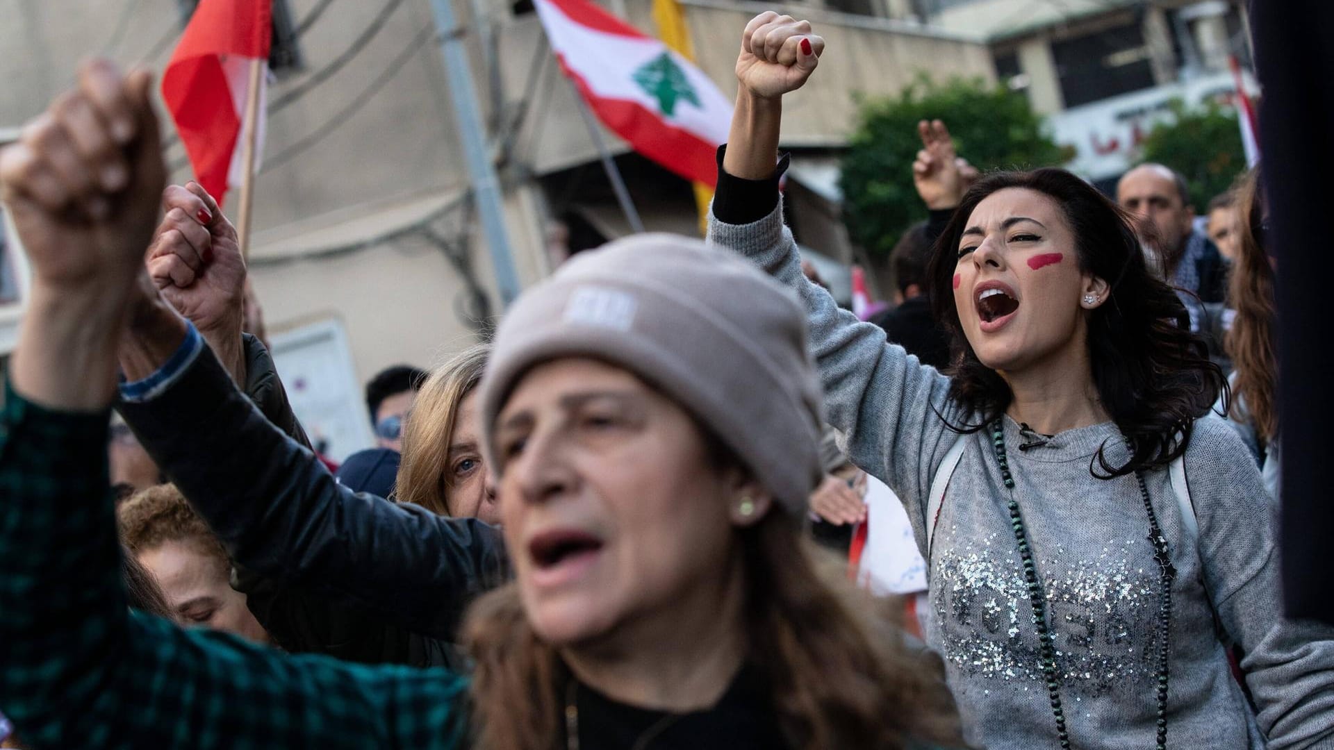 Regierungskritische Proteste in Beirut im Januar.