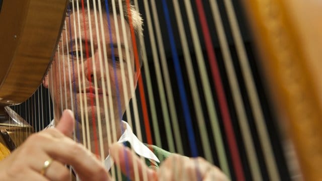 Roland Pongratz, Musikalischer Leiter der "Volksmusikakademie in Bayern" in Freyung, an der Harfe. Roland Pongratz, Musikalischer Leiter der "Volksmusikakademie in Bayern" in Freyung, an der Harfe.