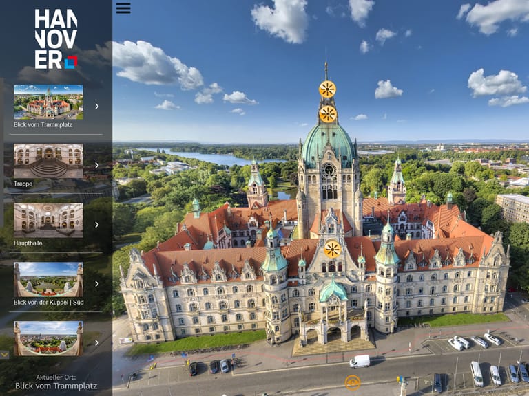 Das Neue Rathaus in Hannover kann man online unter die Lupe nehmen