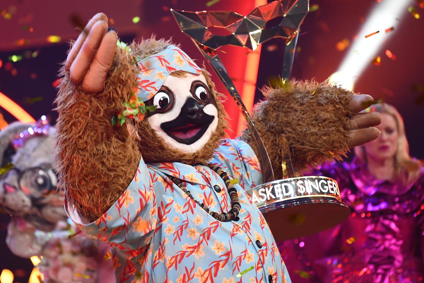 "The Masked Singer": Das Faultier ist der Sieger der zweiten Staffel.