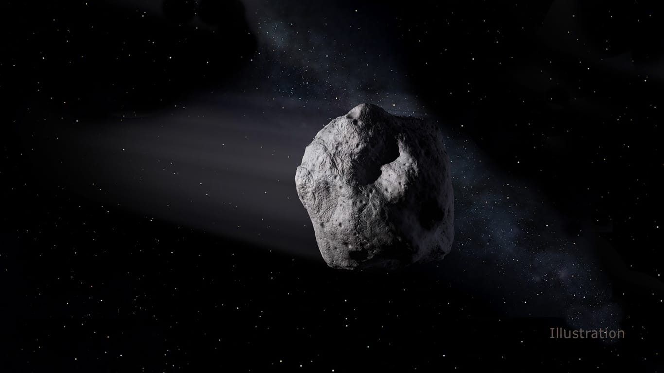 Bedrohliches Szenario: Ein Himmelskörper trifft auf die Erde – Asteroid "1998 OR2" flog allerdings vorbei.