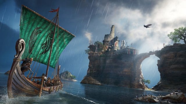 "Assassin's Creed Valhalla" ist in der Welt der Wikinger angesiedelt - klar, dass die Action sich da auch auf dem Wasser abspielt. "Assassin's Creed Valhalla" ist in der Welt der Wikinger angesiedelt - klar, dass die Action sich da auch auf dem Wasser abspielt.