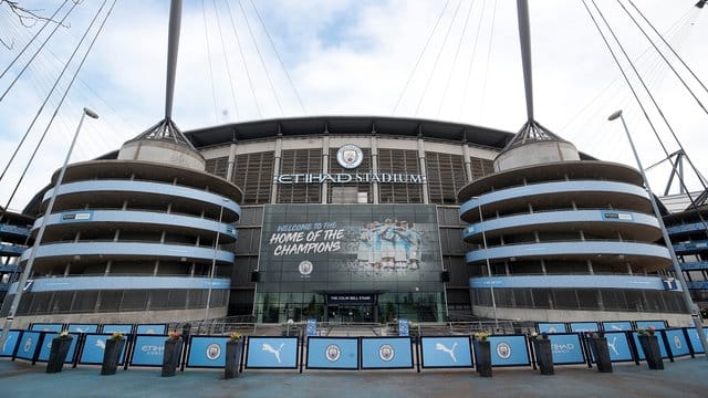 Auch im Etihad Stadion von Manchester City wird derzeit nicht gespielt.