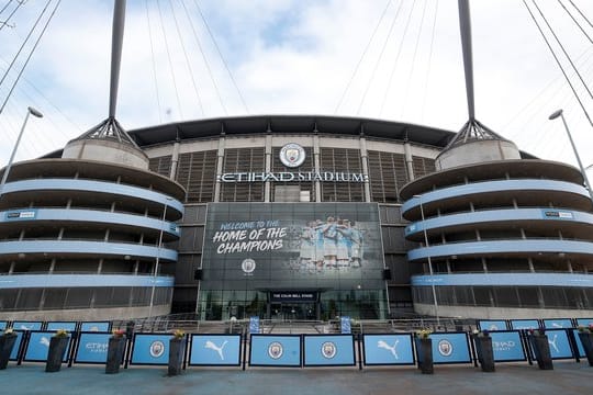 Auch im Etihad Stadion von Manchester City wird derzeit nicht gespielt.