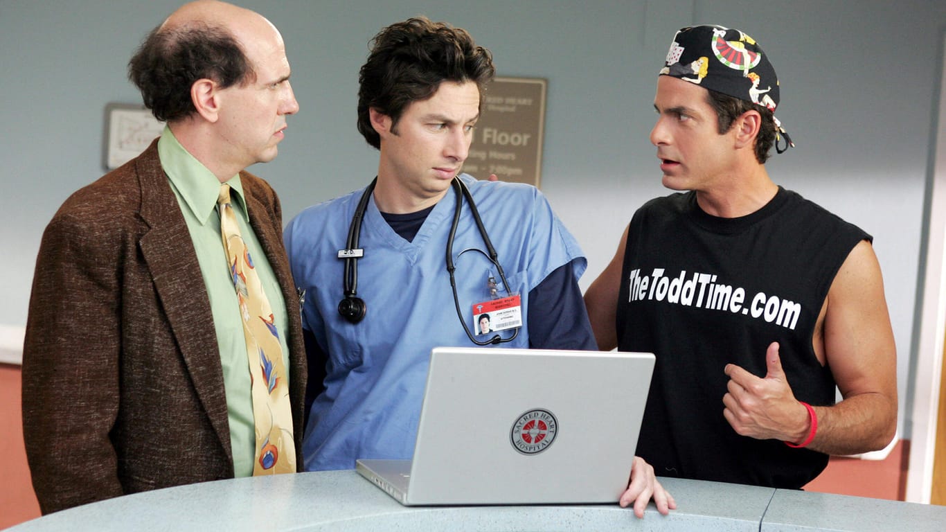 "Scrubs": Sam Lloyd, Zach Braff und Robert Maschio spielten zusammen in der Comedyserie.
