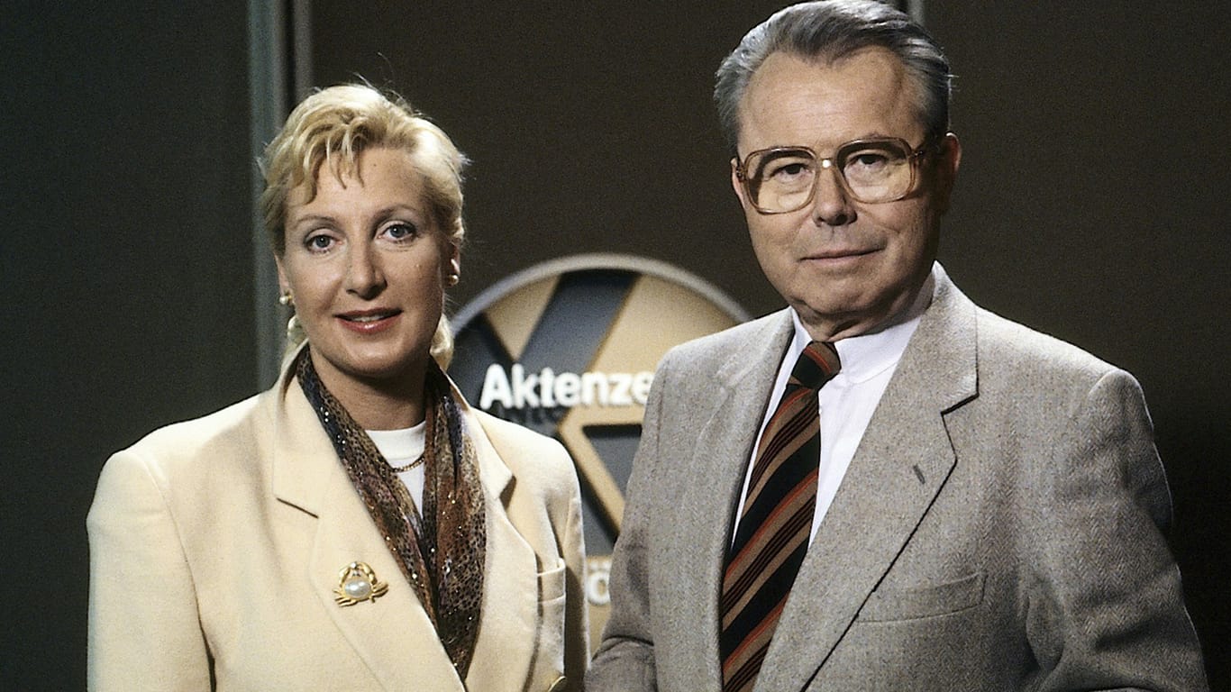Die ehemaligen Moderatoren von "Aktenzeichen XY": Sabine Zimmermann mit ihrem Vater Eduard Zimmermann.
