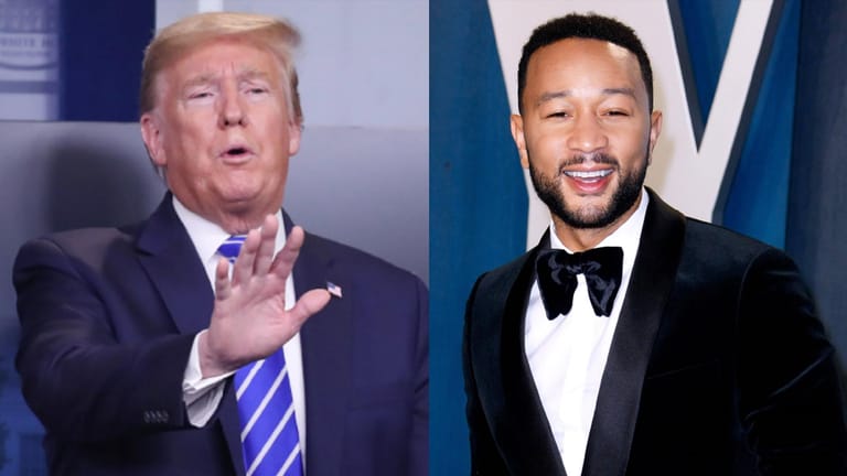 Donald Trump und John Legend: Der Musiker ist kein Fan des Präsidenten.