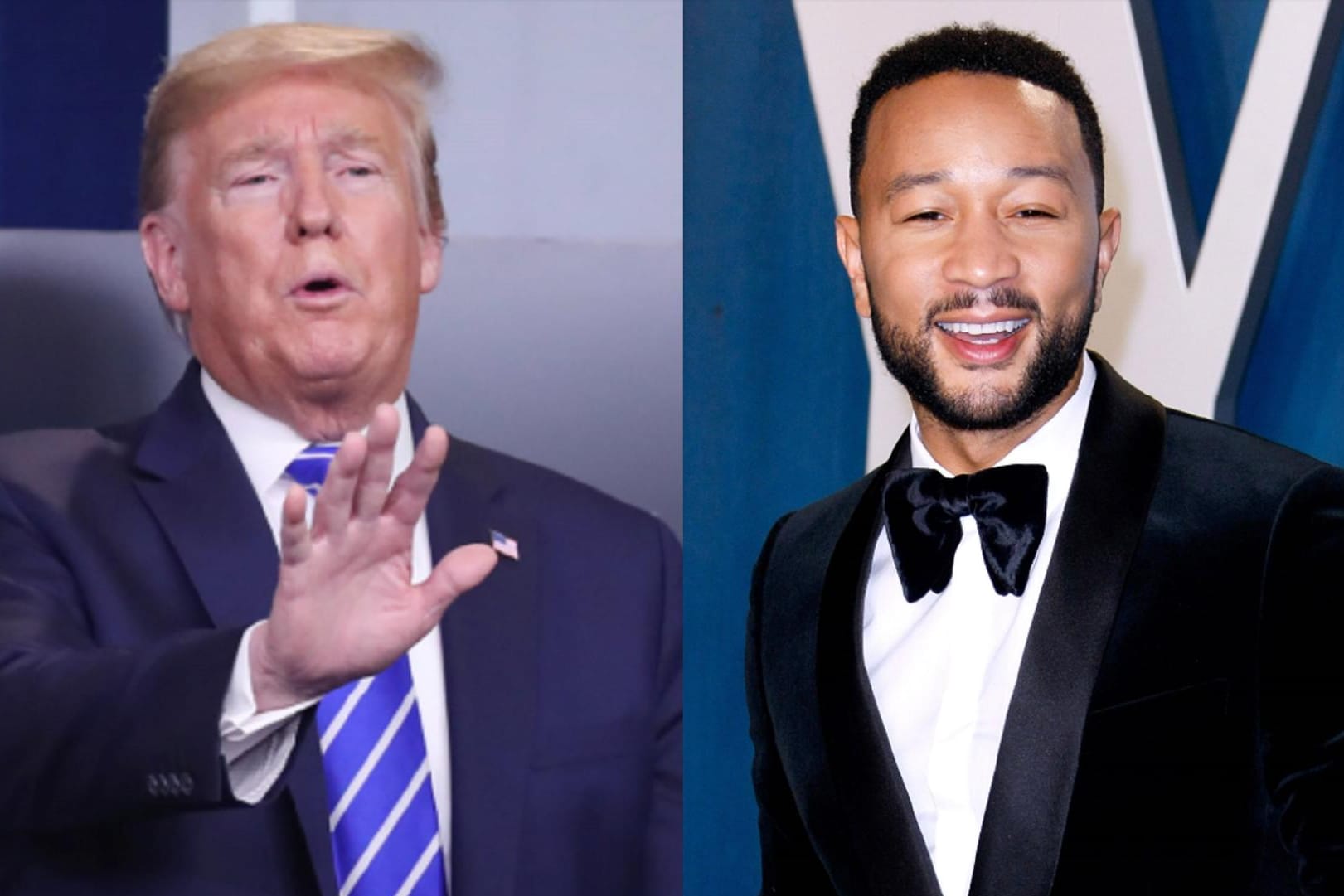 Donald Trump und John Legend: Der Musiker ist kein Fan des Präsidenten.