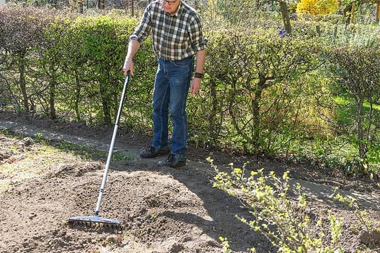 Die richtige Größe: Mindestens 160 Zentimeter sollte der Stiel von Gartengeräten lang sein - dann arbeitet es sich angenehm und schmerzfrei.