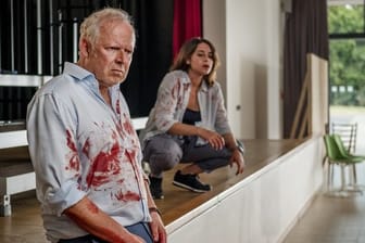 Axel Milberg als Kommissar Borowski beim "Tatort"-Dreh.