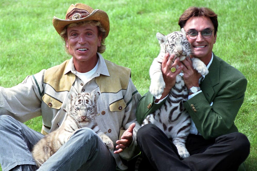 Die deutschen Magier Siegfried und Roy im Jahr 1997: Die beiden waren unzertrennlich.