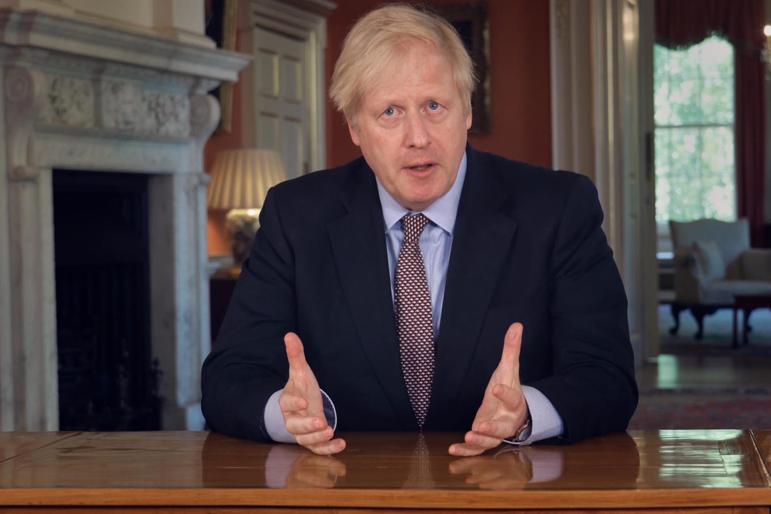 Verlängerung der Maßnahmen angekündigt: Großbritanniens Premierminister Boris Johnson bei seiner Ansprache am Sonntag.