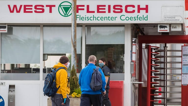 Großschlachterei Westfleisch: In Coesfeld wurde der Wert der Neuinfektionen pro 100.000 Einwohner bereits überschritten.