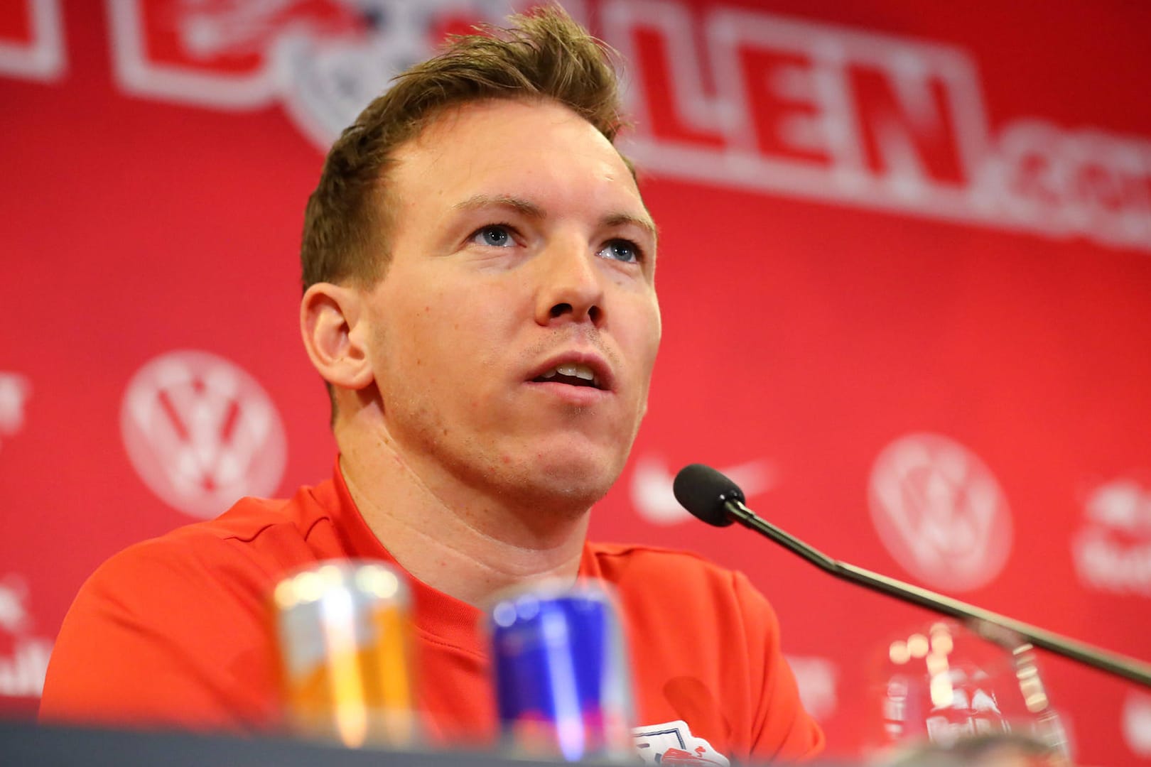 RB-Trainer Julian Nagelsmann: Geht angriffslustig in die restlichen Spiele der Saison.