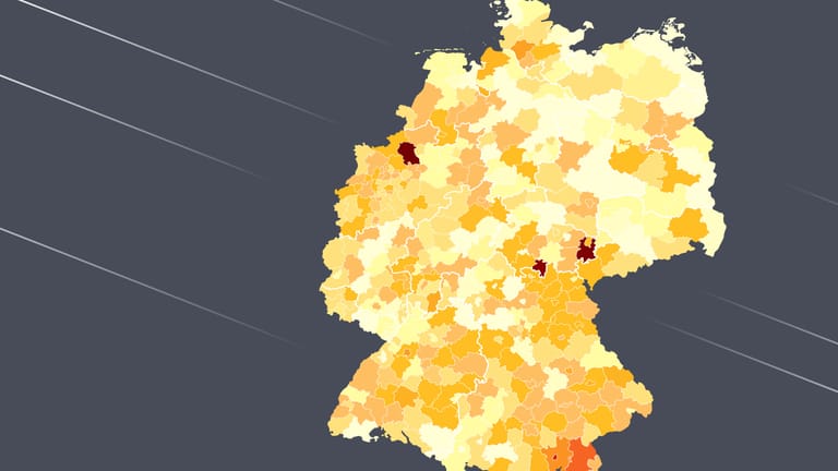 So unterschiedlich entwickeln sich die Neuinfektionen deutschlandweit