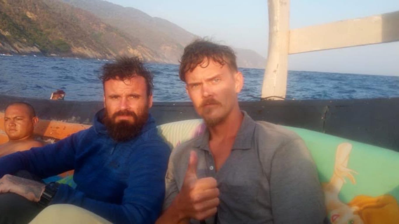 Thumbs up: By the time this photo of the boat was published on the Twitter account set up for the risky operation, Airan Berry and Luke Denman had already been arrested.