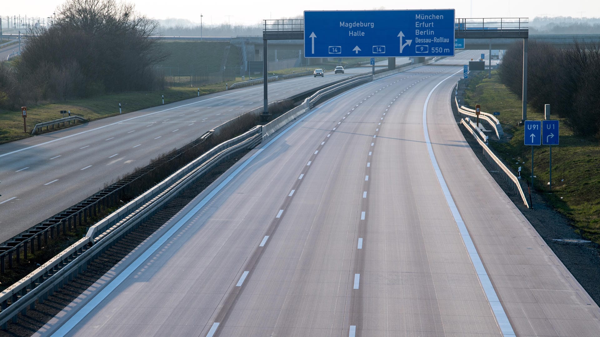 Auotbahn 14 im Landkreis Leipzig: Dort kommt es zu dem Unfall.