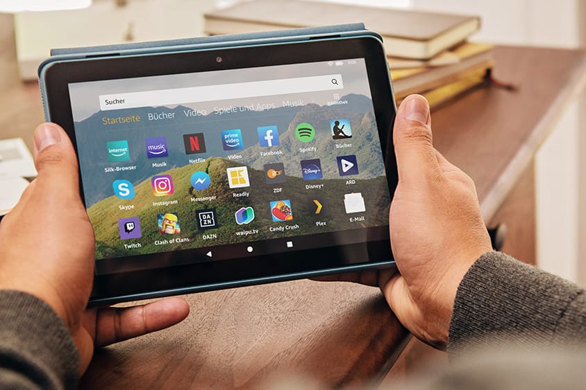 Amazon stellt die neuesten Versionen des Fire-HD-8-Tablets vor.