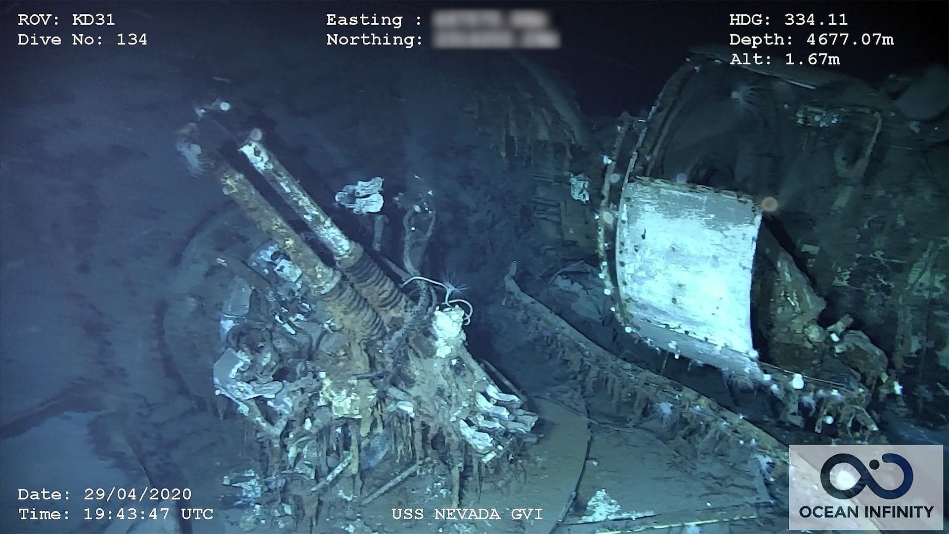 Sensation in 4.600 Metern Tiefe: Forscher haben das Wrack des Kriegsschiffs "USS Nevada" gefunden.