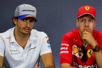 Carlos Sainz (li.): Der Spanier beerbt Sebastian Vettel (re.) im Ferrari-Cockpit.