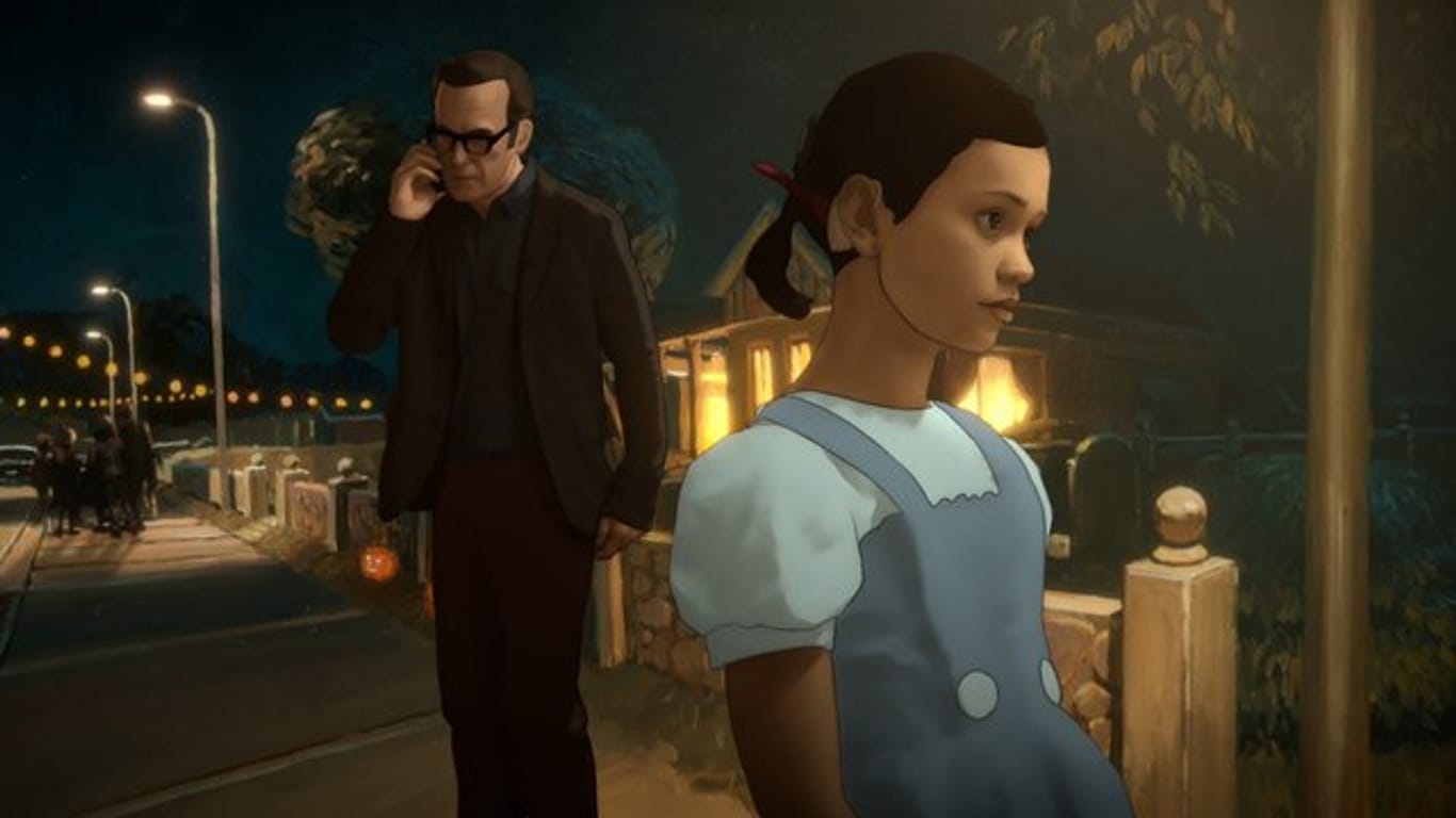 Alma und ihr Vater in einer Szene der Serie "Undone".