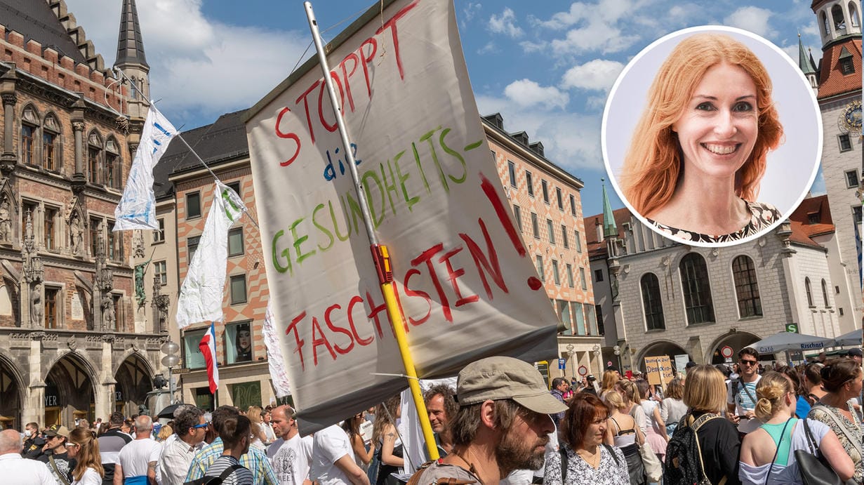 Demonstration gegen die strengen Auflagen im Umgang mit dem Coronavirus: Manche Menschen glauben, dass das Coronavirus ungefährlich ist.