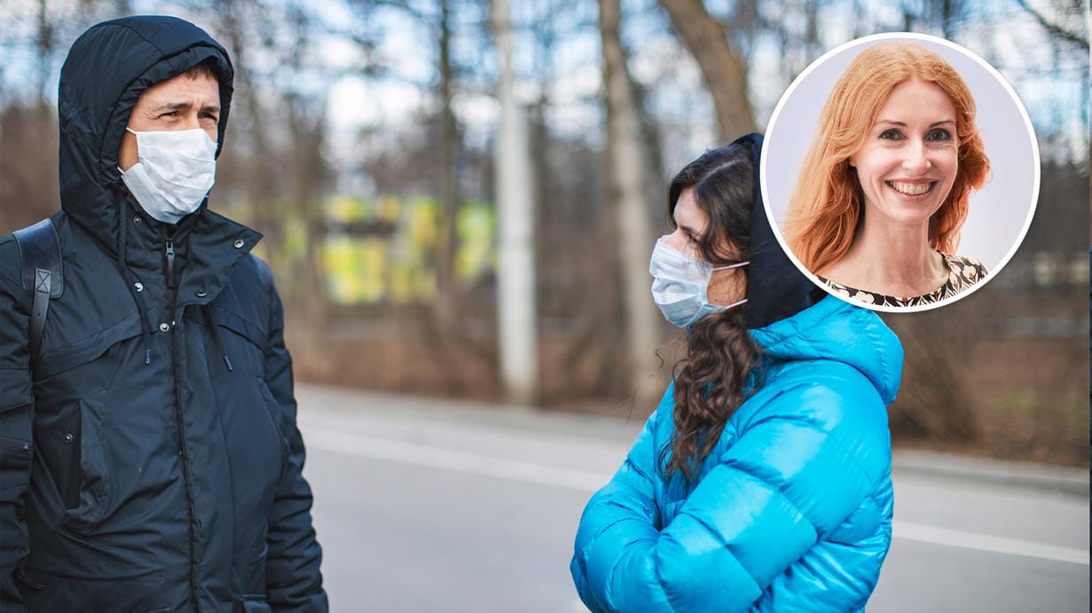 Meckern mit und über Masken: Ständiges Beklagen über die Coronavirus-Einschränkungen ist emotional belastend.