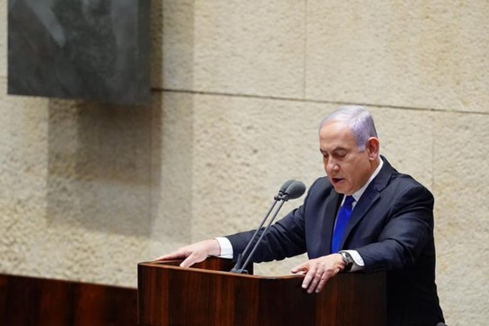 Benjamin Netanjahu bei der Vereidigung der neuen israelischen Regierung.