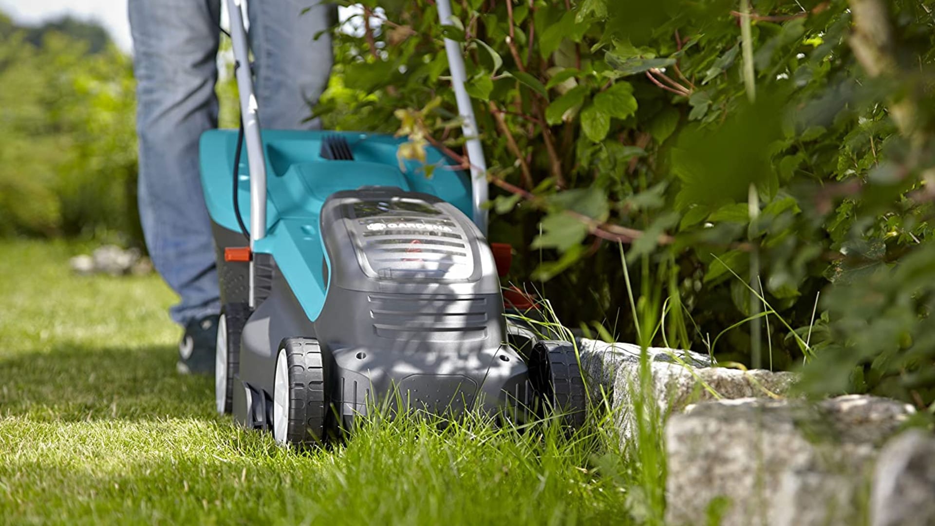 Der Akku-Rasenmäher von Gardena: Das Modell punktet in Tests mit seiner langen Akkulaufzeit.